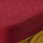 Glam Armless Side Chair with Gold Metal Legs and Upholstered Seat