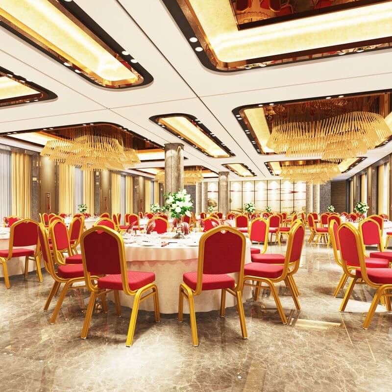 Glam Upholstered Side Chair with Gold Metal Legs Secondary image