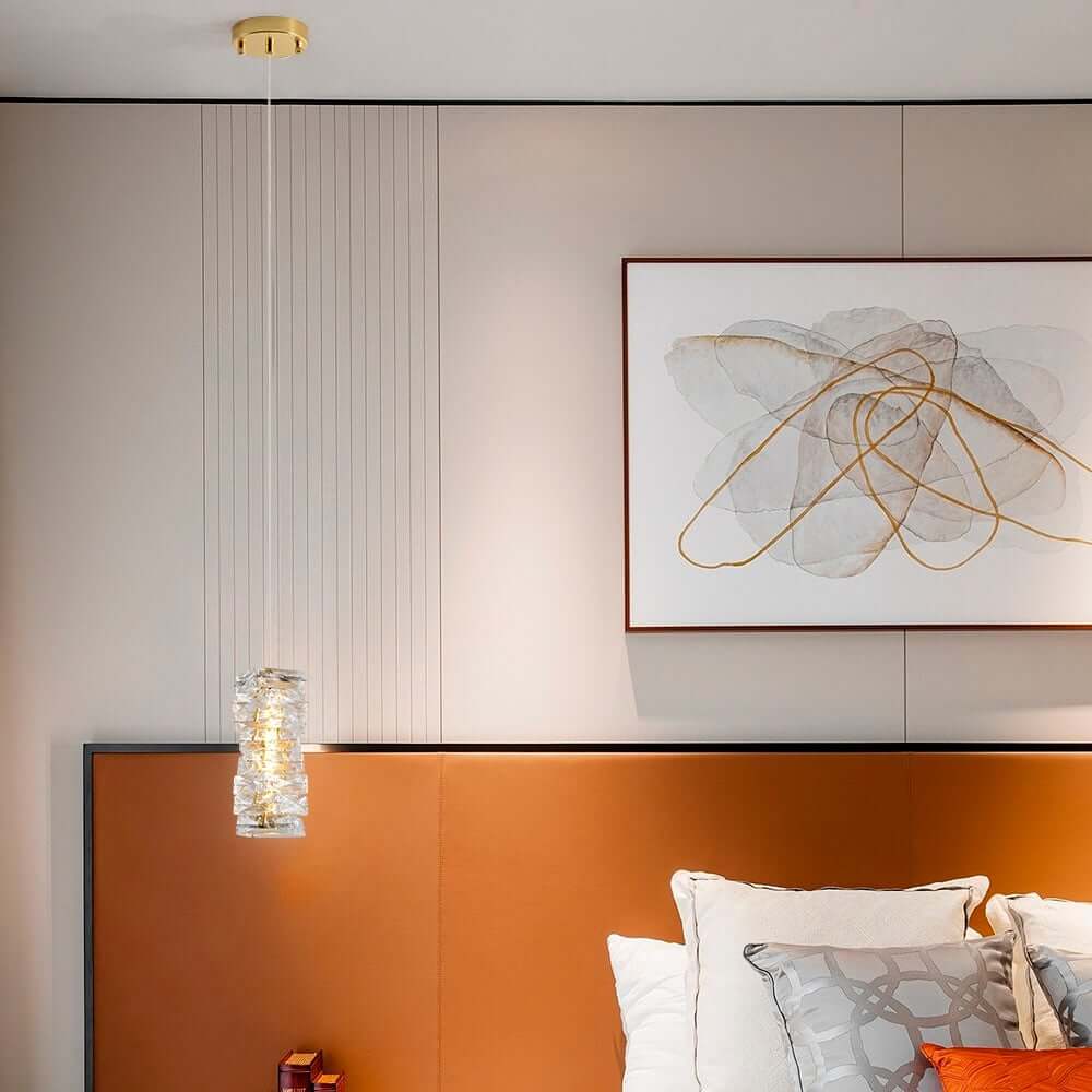 Glam Crystal Pendant Light with Adjustable LED and Unique Design