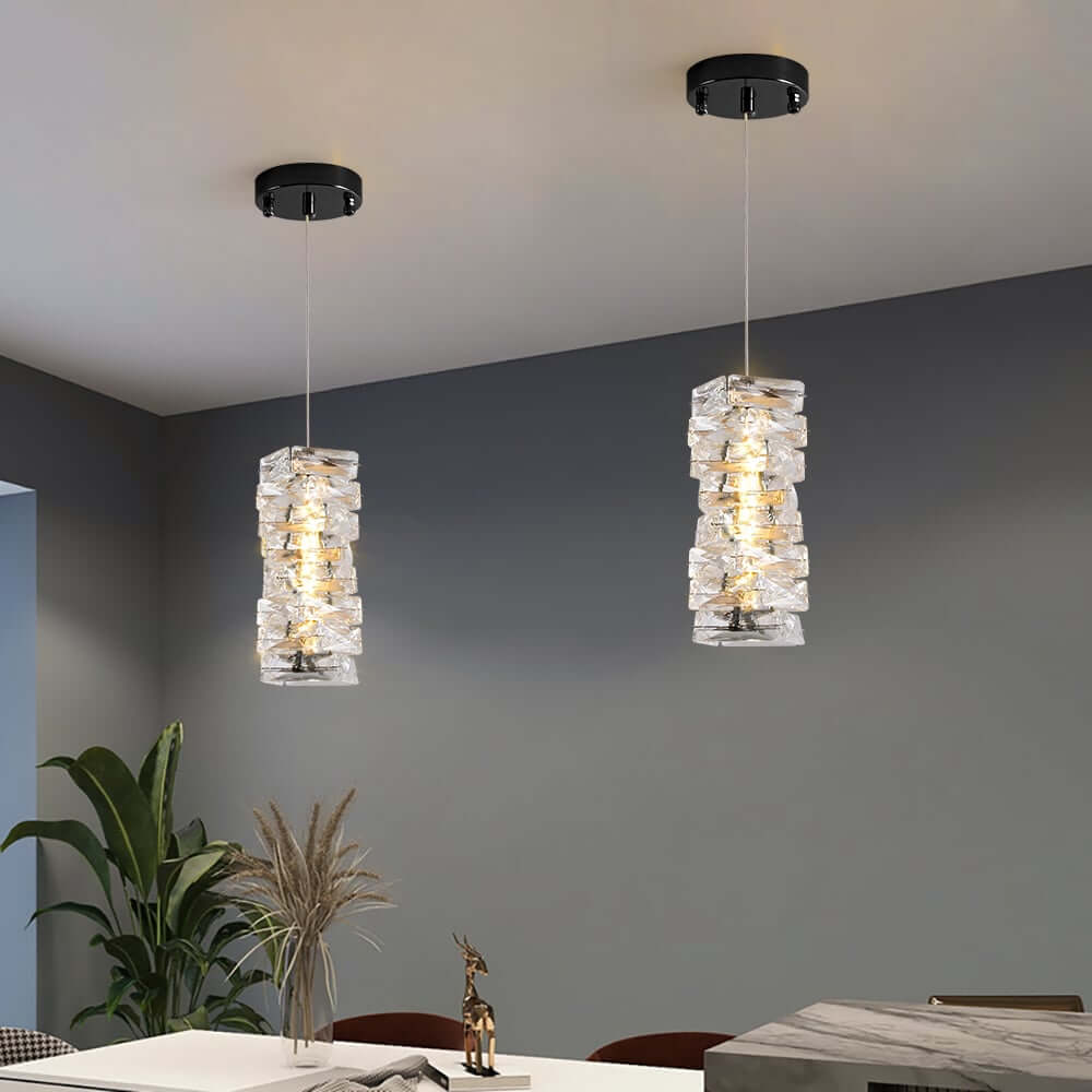 Glam Crystal Pendant Light with Adjustable LED and Unique Design