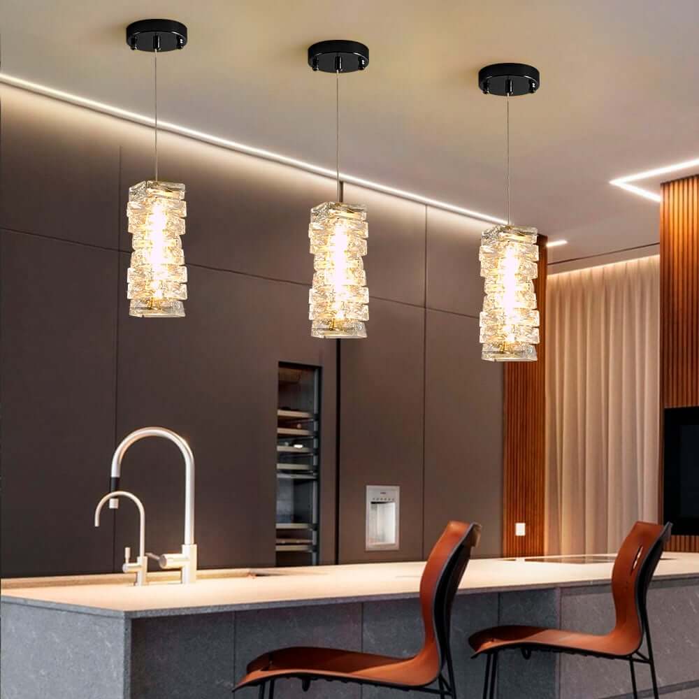 Glam Crystal Pendant Light with Adjustable LED and Unique Design