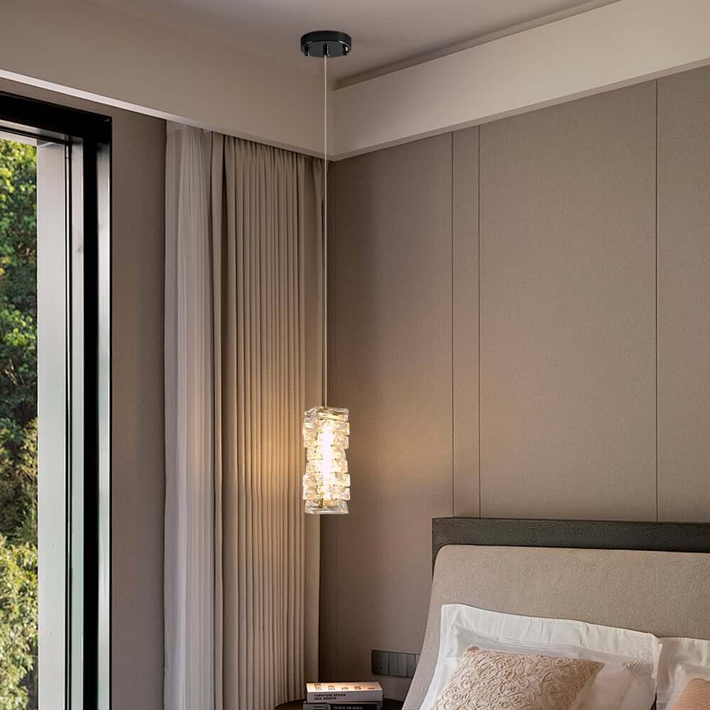 Glam Crystal Pendant Light with Adjustable LED and Unique Design