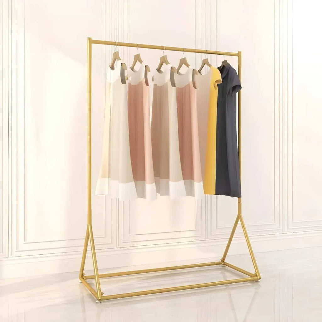 Glam Gold Metal Hall Tree Coat Rack – Minimalist Entryway Hanging Rail