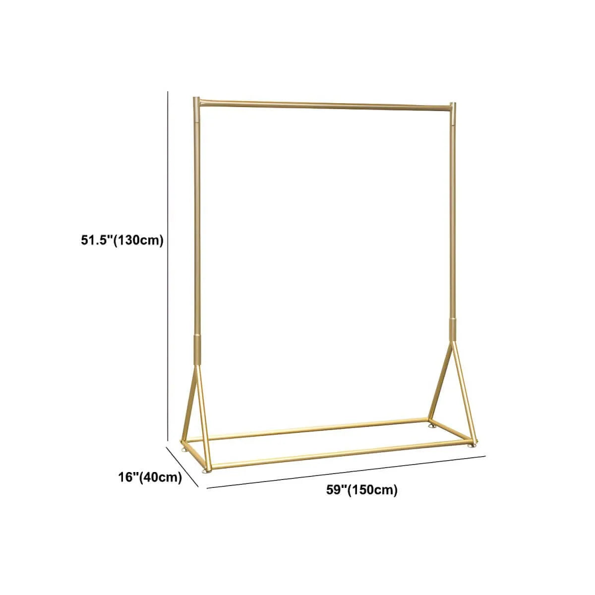 Glam Gold Metal Hall Tree Coat Rack – Minimalist Entryway Hanging Rail Dimensions