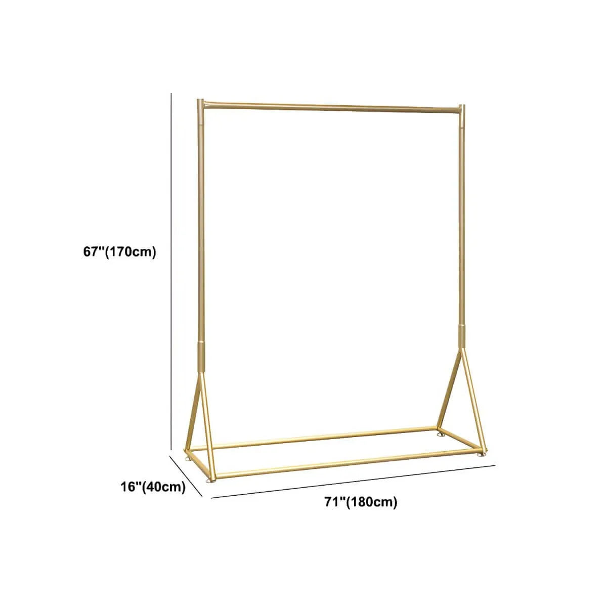 Glam Gold Metal Hall Tree Coat Rack – Minimalist Entryway Hanging Rail Dimensions