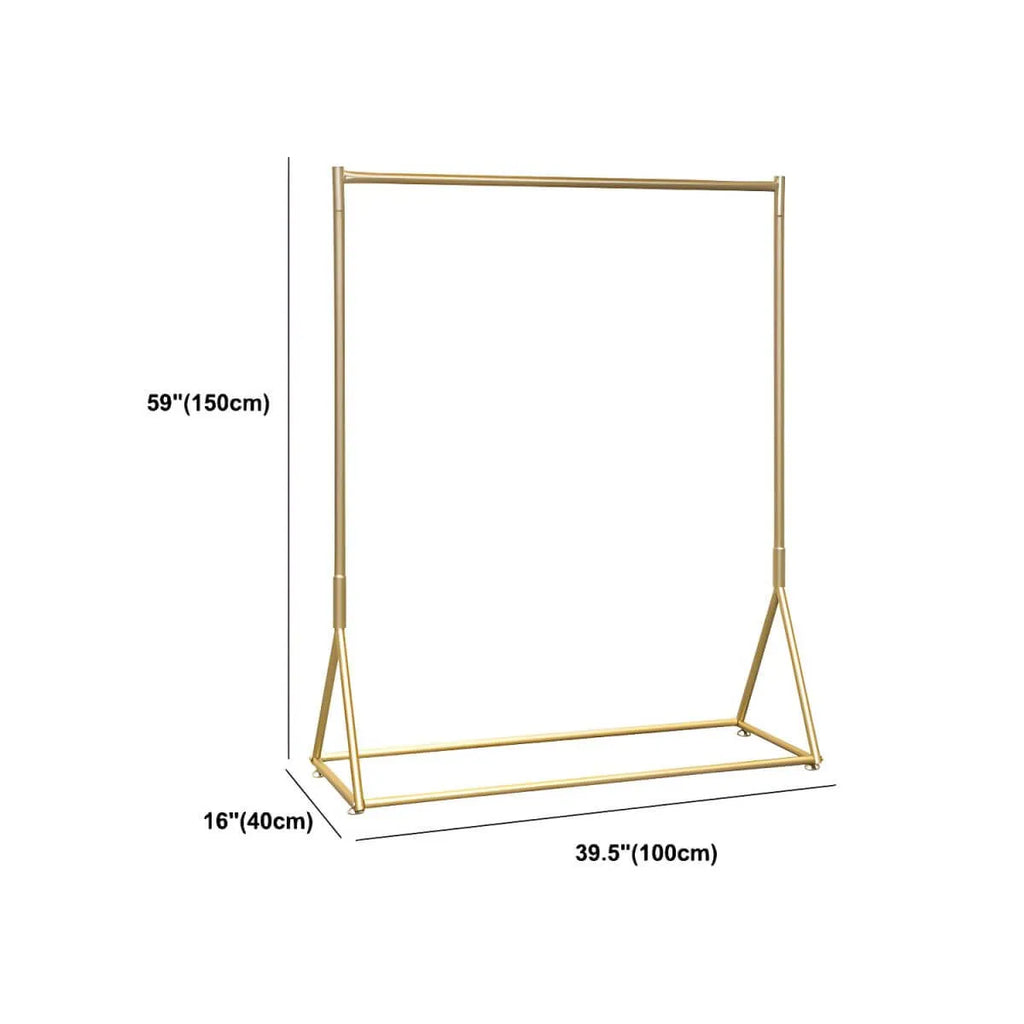 Glam Gold Metal Hall Tree Coat Rack – Minimalist Entryway Hanging Rail Dimensions