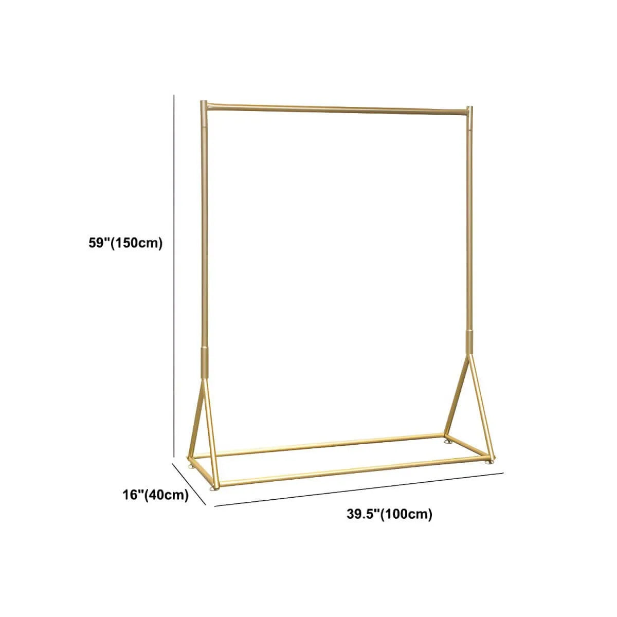 Glam Gold Metal Hall Tree Coat Rack – Minimalist Entryway Hanging Rail Dimensions