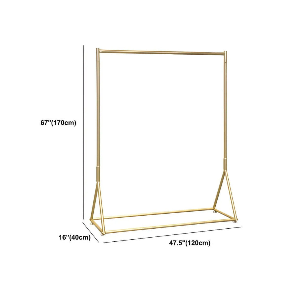 Glam Gold Metal Hall Tree Coat Rack – Minimalist Entryway Hanging Rail Dimensions