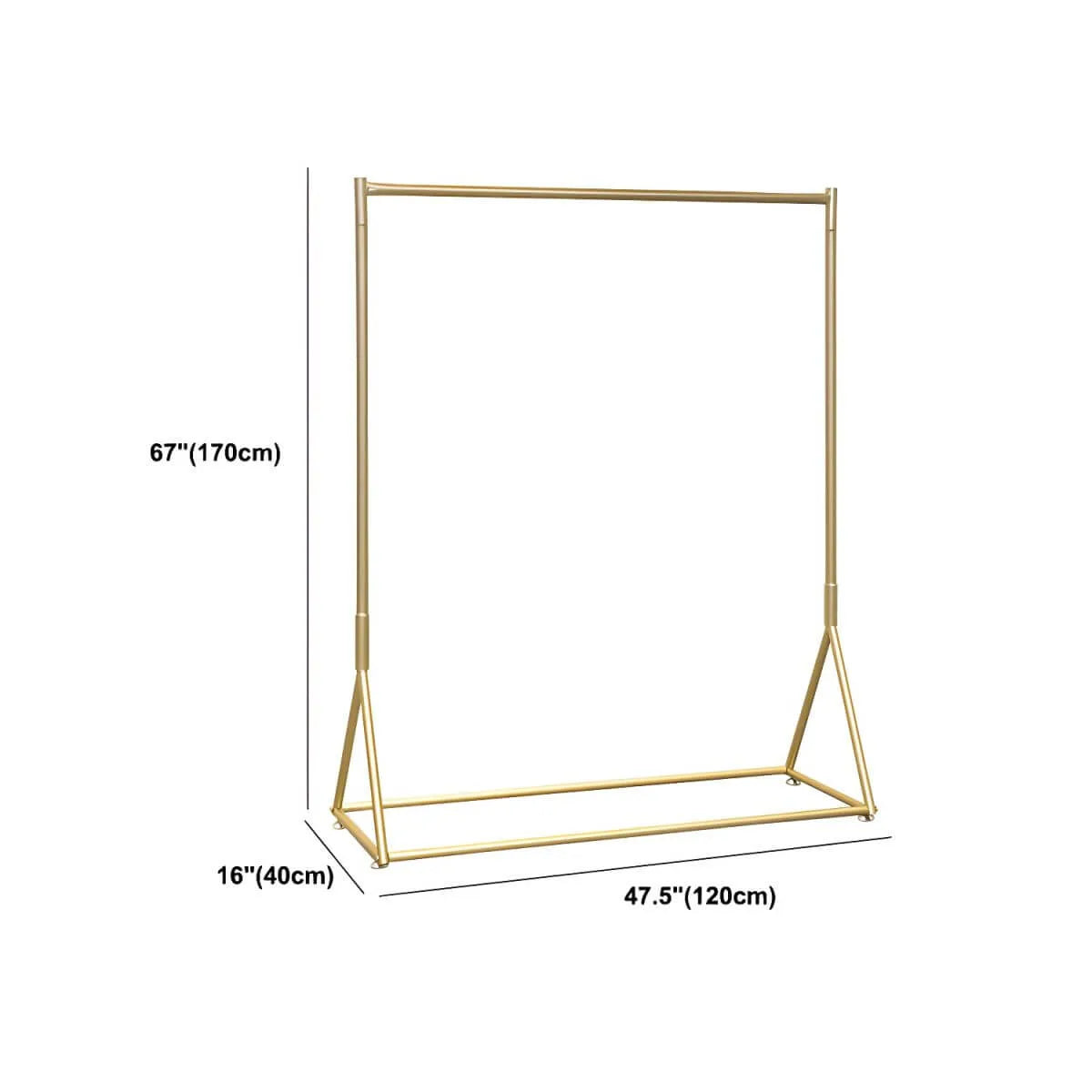 Glam Gold Metal Hall Tree Coat Rack – Minimalist Entryway Hanging Rail Dimensions