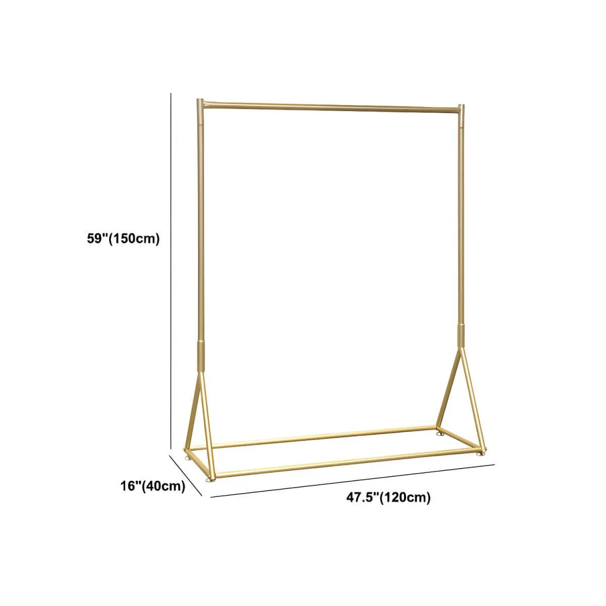 Glam Gold Metal Hall Tree Coat Rack – Minimalist Entryway Hanging Rail Dimensions