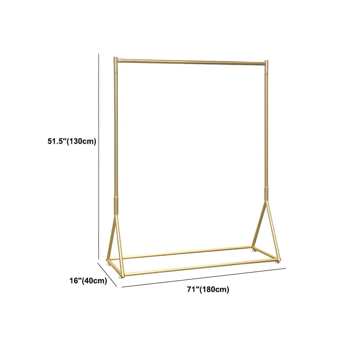 Glam Gold Metal Hall Tree Coat Rack – Minimalist Entryway Hanging Rail Dimensions