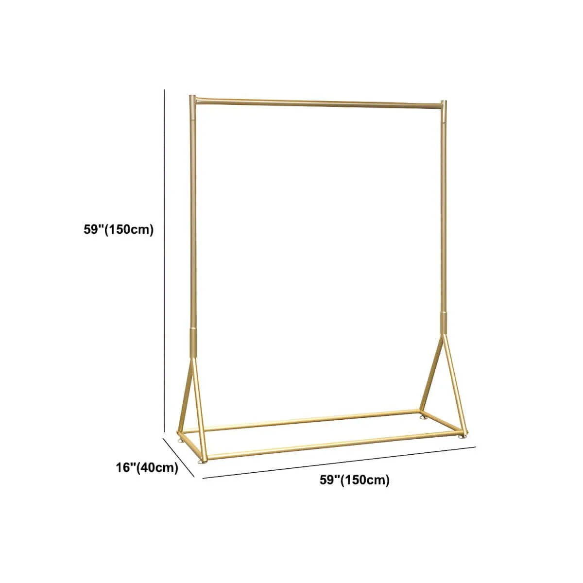 Glam Gold Metal Hall Tree Coat Rack – Minimalist Entryway Hanging Rail Dimensions