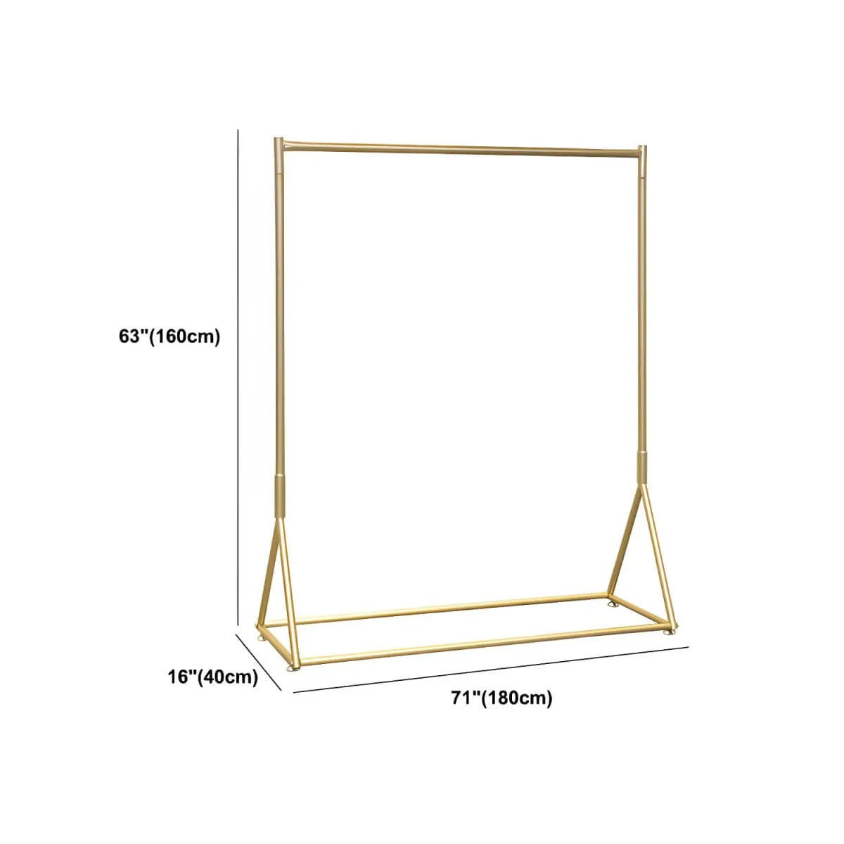 Glam Gold Metal Hall Tree Coat Rack – Minimalist Entryway Hanging Rail Dimensions