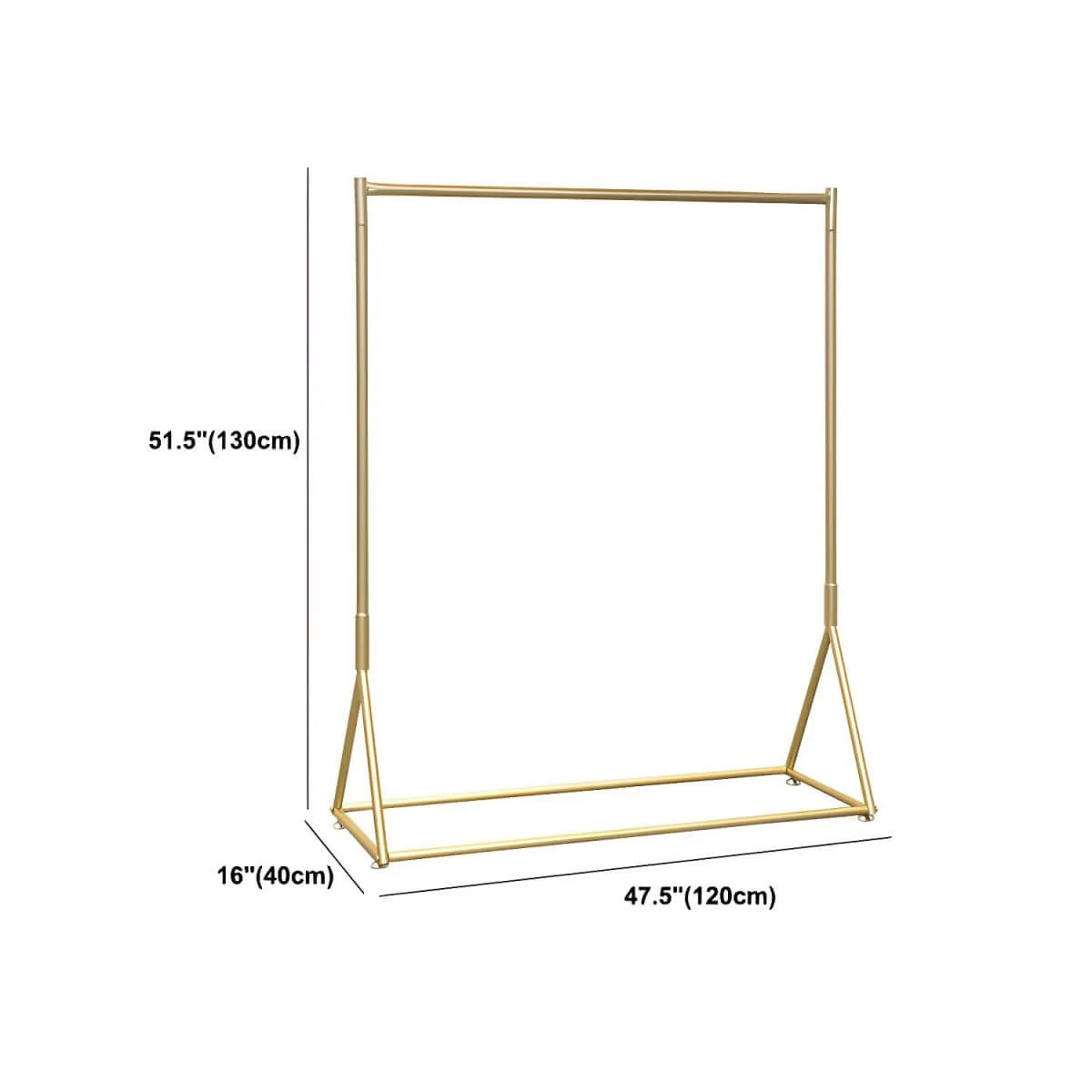 Glam Gold Metal Hall Tree Coat Rack – Minimalist Entryway Hanging Rail Dimensions