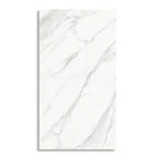 Glam Half-Round Stone Console Table with Abstract Iron Base