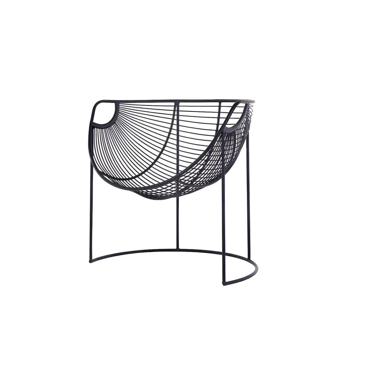 Glam Metal Accent Armchair with Removable Cushions