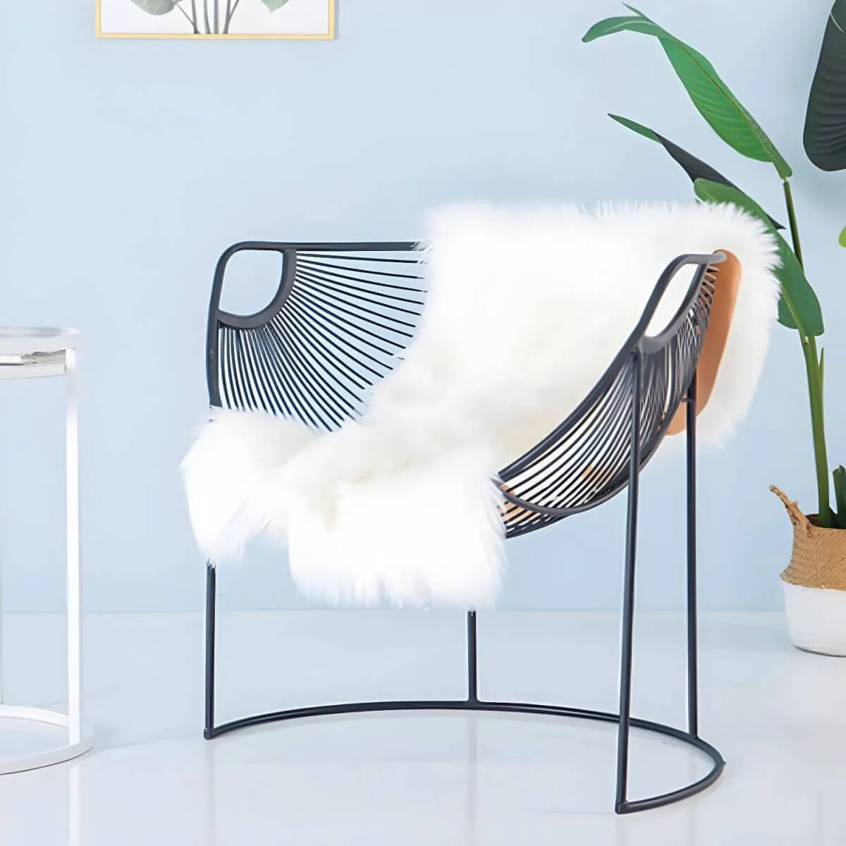 Glam Metal Accent Armchair with Removable Cushions Imagen secundaria del producto