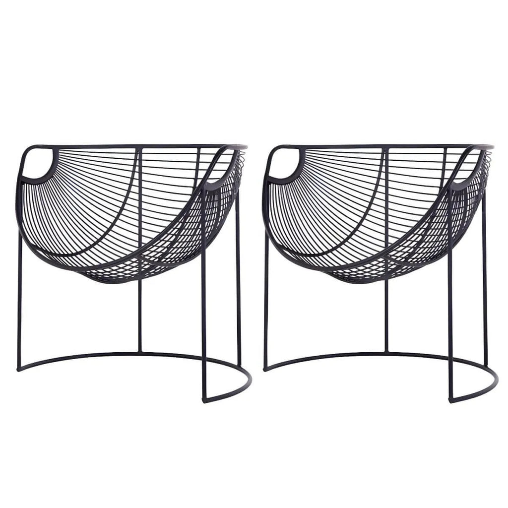 Glam Metal Accent Armchair with Removable Cushions