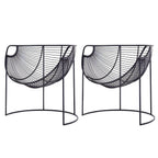 Glam Metal Accent Armchair with Removable Cushions