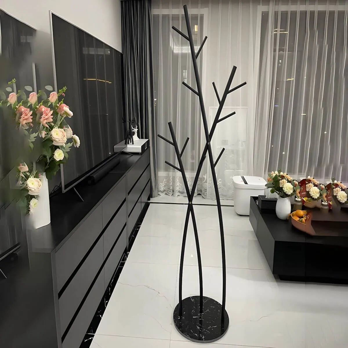 Glam Metal Branch-Style Hall Tree with Hook Design Secondary image