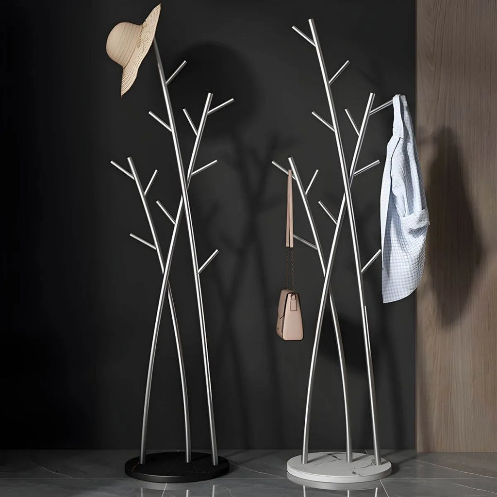 Glam Metal Branch-Style Hall Tree with Hook Design
