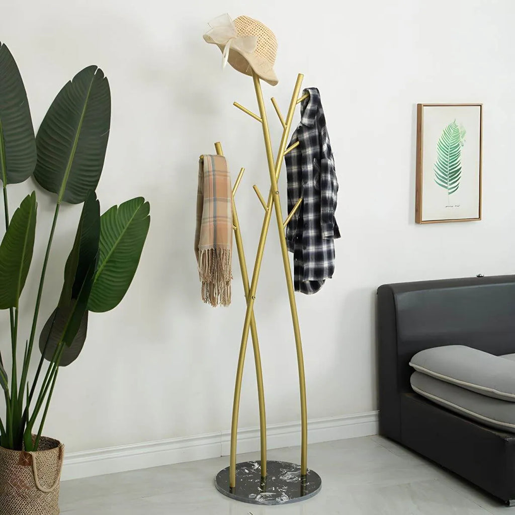 Glam Metal Branch-Style Hall Tree with Hook Design Main Product Image