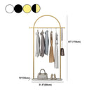 Glam Metal Hall Tree with Marble Base and Coat Hooks Dimensions