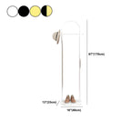 Glam Metal Hall Tree with Marble Base and Coat Hooks Dimensions