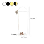 Glam Metal Hall Tree with Marble Base and Coat Hooks Dimensions