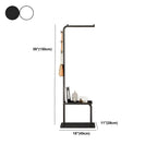 Glam Metal Hall Tree with Shelves and Adjustable Hooks Dimensions