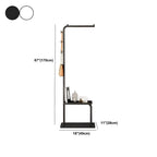 Glam Metal Hall Tree with Shelves and Adjustable Hooks Dimensions