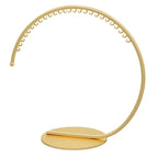 Glam Metal Round Coat Rack with Mirror-Finish Frame