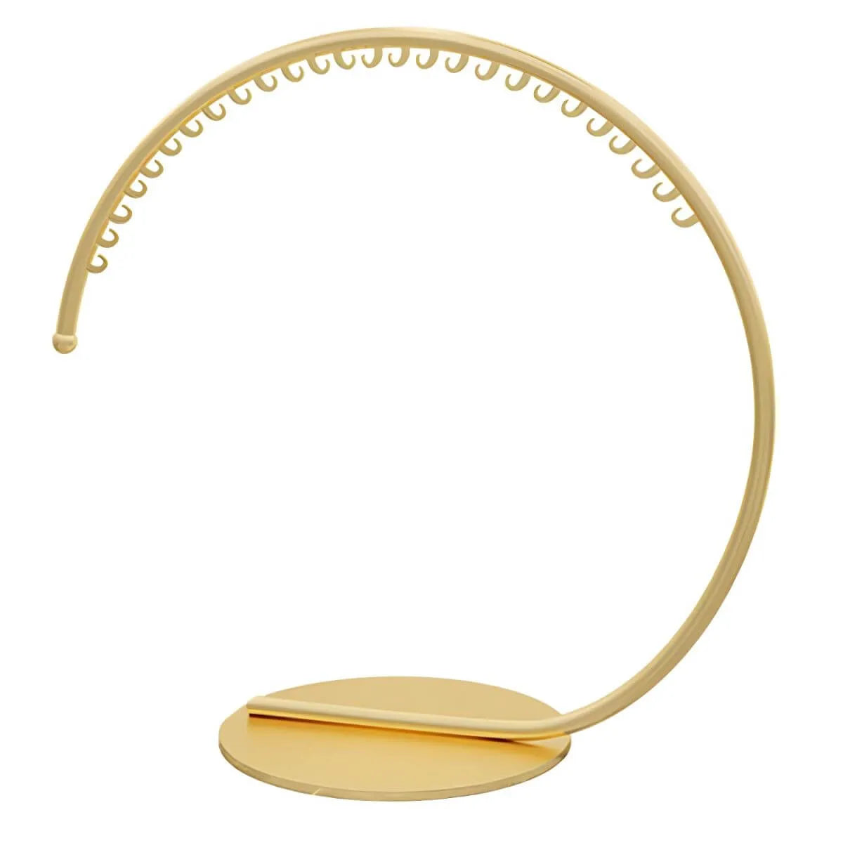 Glam Metal Round Coat Rack with Mirror-Finish Frame