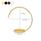 Glam Metal Round Coat Rack with Mirror-Finish Frame Dimensions