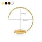 Glam Metal Round Coat Rack with Mirror-Finish Frame Dimensions