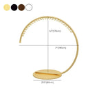 Glam Metal Round Coat Rack with Mirror-Finish Frame Dimensions