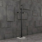 Glam Metallic Branch-Style Coat Rack with Stone Base