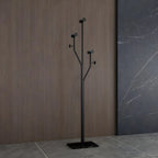 Glam Metallic Branch-Style Coat Rack with Stone Base