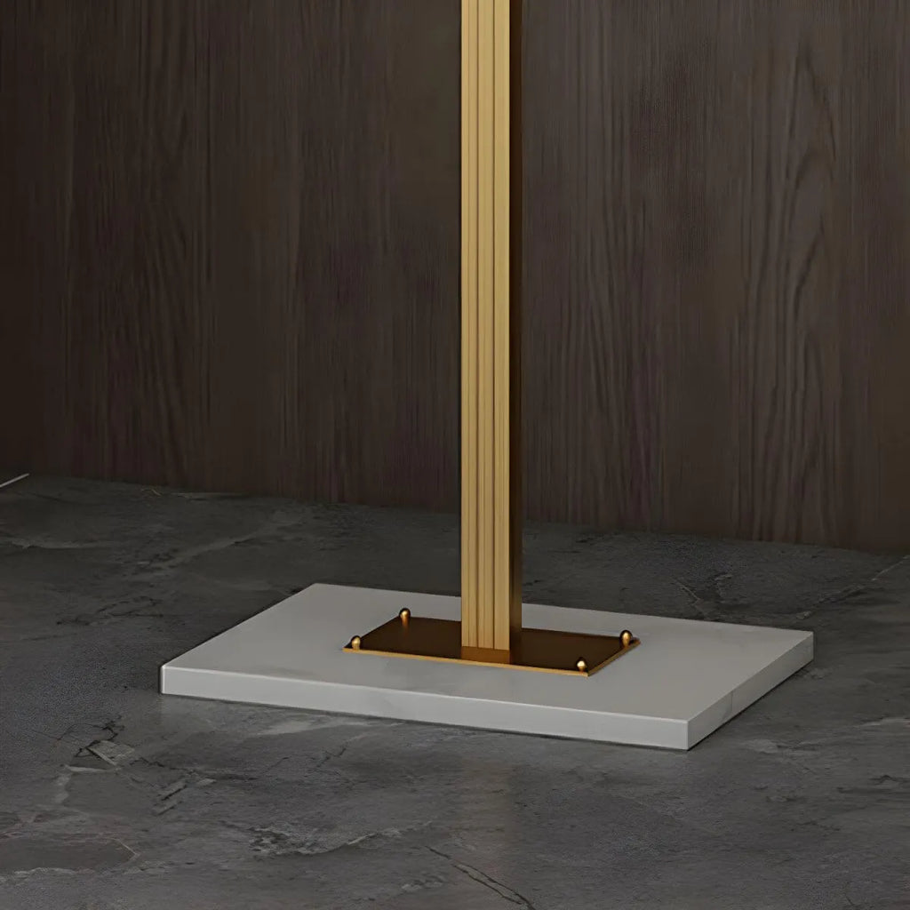 Glam Metallic Branch-Style Coat Rack with Stone Base