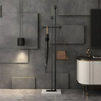 Glam Metallic Branch-Style Coat Rack with Stone Base