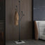 Glam Metallic Branch-Style Coat Rack with Stone Base