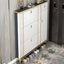 Glam Shoe Storage Cabinet in Dark Grey & White with Adjustable Shelves