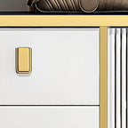 Glam Shoe Storage Cabinet in Dark Grey & White with Adjustable Shelves