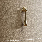 Glam-Style 3-Tier Drawer Storage Nightstand in Off-White Khaki Orange