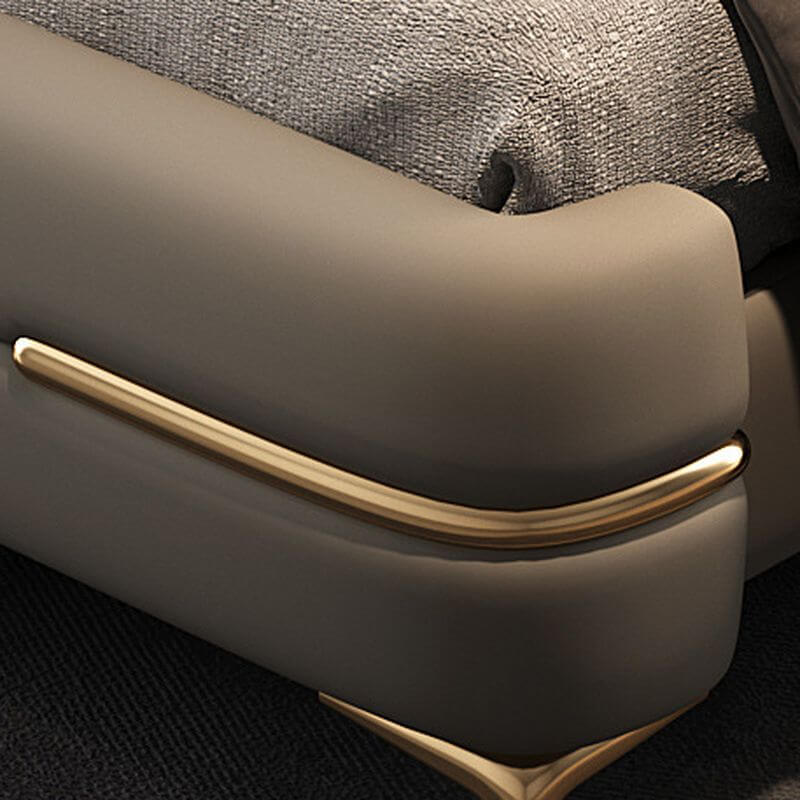 Glam Upholstered Air Pressure Bed with Storage in Grey