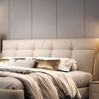 Glam Upholstered Air Pressure Bed with Storage in Grey