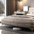 Glam Upholstered Air Pressure Bed with Storage in Grey