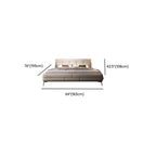 Glam Upholstered Air Pressure Bed with Storage in Grey Dimensions