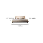 Glam Upholstered Air Pressure Bed with Storage in Grey Dimensions