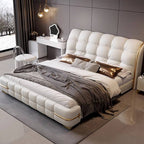 Glam Upholstered Storage Bed with Tufted Headboard and Lift-Up Base